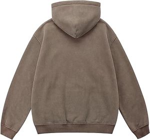 Luxury Vintage Washed Hoodies Relaxed Fit Retro Acid Wash Hoodies <b>For</b> Men And Women Custom Embroidery Washed Hoodies Manufacture - Product Image 3