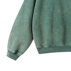 Sweat-shirt unisexe à capuche surdimensionné avec fermeture éclair, couleur unie, en coton French Terry, décontracté, pour l'automne, avec poche avant, coupe classique - Product Image 4