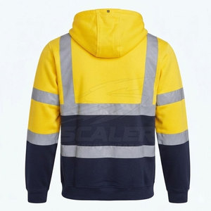 New Arrival Worker Uniform Reflective High Visibility <b>Waterproof</b> Hoodies ANSI Class 2 EN ISO Class 1 Long Sleeve Daily <b>Work</b> - Product Image 2