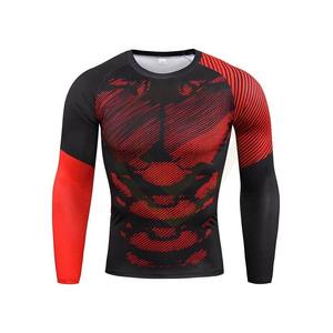 Conjunto de camiseta de compresión y leggings para hombre, manga larga, estampado, ropa deportiva, MMA, gimnasio, entrenamiento, traje de compresión - Product Image 2