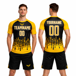 Conjunto de Camisetas de Fútbol Personalizadas para Hombre, Nombre del Equipo, Número, Uniforme Deportivo Transpirable Sublimado, Uniforme de Entrenamiento, Venta al Por Mayor OEM - Product Image 1