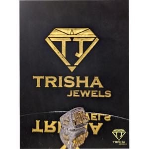 Anillo de Diamantes Moissanite VVS Personalizado, Plata de Ley 925, Estilo Hip Hop, Joyería de Lujo Personalizada de Trisha Jewels - Product Image 2