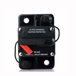 Insurance Seat Switch Overload Protection High and Low Temperature High Current Audio Fuse Seat RV Yacht Circuit Breaker 1PC
