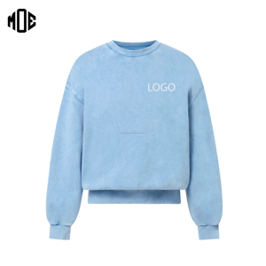 Men Custom LOGO Crew Neck Sweatshirt Oversized Fit Soft Brushed Fleece Casual Streetwear Built for Bulk Apparel Supply <strong>Programs</strong> - Product Image 5