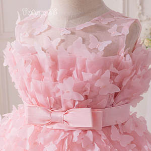 Vestido de tul elegante con lazo para fiesta de cumpleaños de princesa, vestido de dama de honor para niñas, vestido de lujo con mariposas para bebés. - Product Image 2