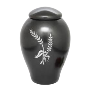 High Quality Brass Cremation Urn For Human Ashes Large <b>Slate</b> Grey Memorial Funeral Urn For Adult Or Pet Burial And Home Display - Product Image 2