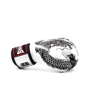 อุปกรณ์ต่อสู้แบบมืออาชีพสั่งทำพิเศษ พิมพ์ลายได้ ถุงมือชกมวยหนังวัวแท้ Twins ออกแบบโลโก้สำหรับคิกบ็อกซิ่ง MMA - Product Image 3