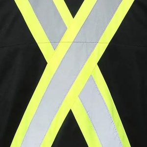 Reflective Vest <b>Night</b> Safety Construction Road Work Vest Construction Hi Vis Clothing Reflective Safety Vest with Pockets OEM - Product Image 3