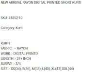 Kurta Kerja Wanita Bahan Rayon Sutra Cetak Digital, Pakaian Kasual Gaya Etnik India Pakistan, Ukuran Reguler, Cocok untuk Semua Musim, Motif Daun Putih