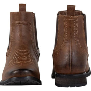 <b>Hot</b> Sale <b>Cowgirl</b> Boots Women Embroidered Round Toe Stacked Heel PU Shoes Calf Trendy Cowboy shoes - Product Image 3