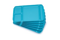 Plateau de service alimentaire rectangulaire en plastique écologique de qualité supérieure, non toxique, de qualité alimentaire, avec compartiments, compatible lave-vaisselle, design moderne, pour la maison