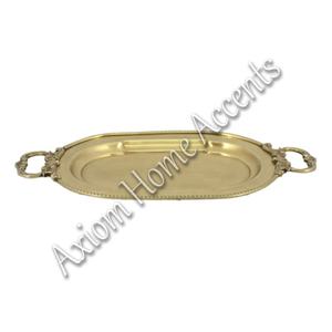 Bandeja decorativa de latón para mesa de CENA DE Navidad con elegante acabado pulido de Axiom Home Accents - Product Image 6