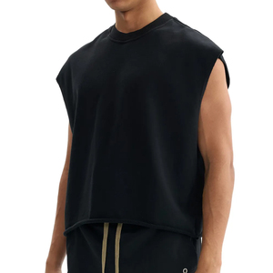 เสื้อกล้ามครอปคอวีทรงบ็อกซี่ ชายรุ่ย ผ้าฝ้าย 100% เนื้อนุ่ม สไตล์สตรีทแวร์ สำหรับผู้ชาย ขายส่ง - Product Image 6