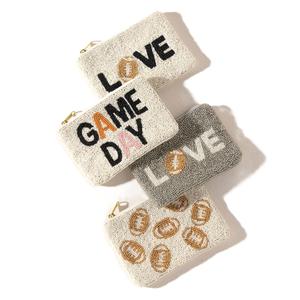 Pochette à monnaie brodée de perles de rocaille avec fermeture éclair, faite à la main, portefeuille brodé de perles de rocaille - Product Image 4