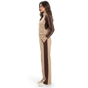 High Quality <b>Women</b> Zipper Tracksuit Custom Sportswear Jacket <b>Jogger</b> Set Soft <b>Fleece</b> Interior Durable Construction OEM - Product Image 6