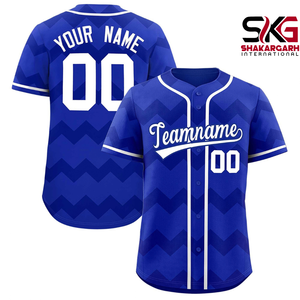 Maillot de baseball bleu marine personnalisé à manches courtes, nom de l'équipe et numéro imprimés, uniforme sportif - Product Image 2