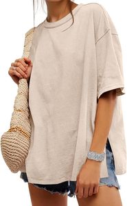 Camiseta Larga para Mujer, Suave, Preencogida, Antipilling, Básica, Informal, Varias Opciones de Color - Product Image 2