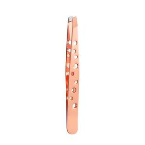 Pince à épiler en cuivre à pointes lisses, outil métallique de précision pour usage esthétique - Product Image 1