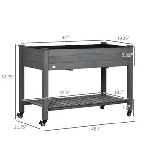 Bac à légumes surélevé avec abri et rangement, pièce unique - Product Image 3