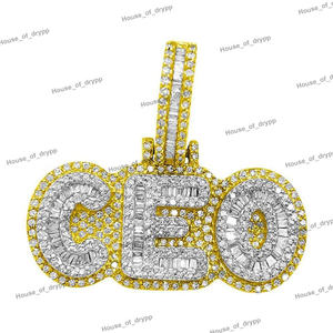 จี้ห้อยคอทรง CEO สไตล์ฮิปฮอปสุดเท่ ทำจากเงินแท้ 925 ประดับด้วยเพชรโมอิสซาไนต์ระยิบระยับ เหมาะสำหรับทั้งชายและหญิง - Product Image 3