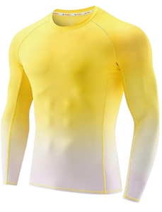 Men's Long Sleeve Rash Guard Compression Shirt UPF 50+ Quick Dry <b>Base</b> <b>Layer</b> for BJJ MMA Surfing Gym Custom OEM - Product Image 6