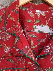 Conjunto de pijama de algodón transpirable para mujer con estampado floral, camisa de manga larga con pantalón largo de dos piezas. - Product Image 3