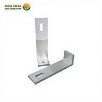Système de montage de panneaux solaires, pieds en aluminium H155MM, support en L pour montage sur toit métallique solaire