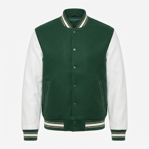 Custom Baseball Team Varsity <b>Jacket</b> <b>Leather</b> <b>Winter</b> <b>Jacket</b> Hip Hop Style Front Logo OEM High School Sportswear - Product Image 4