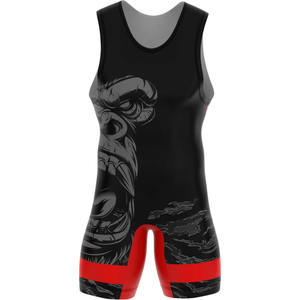 Combinaison de lutte pour hommes adultes, 100% polyester, impression personnalisée, séchage rapide, respirante, taille plus, tissu 220 grammes - Product Image 2