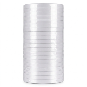 Ruban satin blanc 6 mm simple face, lot de 20 rouleaux de 8 mètres, personnalisable, vente en gros pour loisirs créatifs, cadeaux de fête, décoration de gâteaux, nœuds - Product Image 1