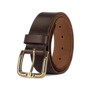 Cinturón de Cuero Genuino Reversible Marrón Cognac de 3.5cm de Ancho con Hebilla de Acero, Ajuste Personalizado, Casual y Formal, Ecológico e Impermeable - Product Image 1