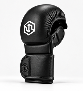 Guantes de MMA de Cuero con Logotipo Personalizado, Guantes de Boxeo de Entrenamiento con Dedos Descubiertos, con Soporte para Muñeca, Profesionales para Artes Marciales Mixtas - Product Image 3