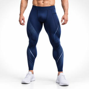 Leggings de compression intégrale pour hommes, imprimés par sublimation, avec taille élastique, pour l'entraînement et le sport, collants de yoga imprimés - Product Image 1