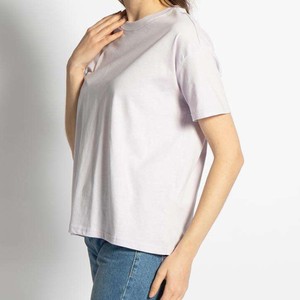 เสื้อยืดคอกลมผู้หญิง สีพื้น แขนสั้น ทรงปกติ ผ้าฝ้ายเจอร์ซีย์ 100% ระบายอากาศได้ดี ใส่ได้ทุกฤดู ปี 2026 - Product Image 4