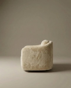 Modern <b>Round</b> Accent <b>Chair</b> Set Upholstered in PU Leather with Padded Arms and Foam Filling for Living Room and School - Product Image 3