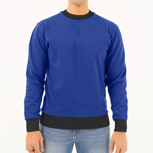 Sweat-shirt à col rond pour homme, coupe classique, couleur unie, tricoté, 100% coton, vêtement décontracté pour l'automne - Product Image 5