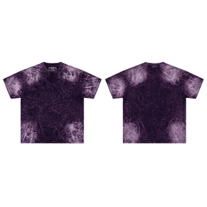 T-shirt décontracté streetwear pour homme, vintage, délavé à l'acide, coupe oversize, coton premium, tendance, vente en gros, coupe classique, tricoté - Product Image 3
