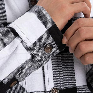 เสื้อเชิ้ตผ้าแฟลนเนลผู้ชาย ลายสก็อต แขนยาว ผ้าฝ้าย นุ่ม สบาย ติดกระดุม แฟชั่น เสื้อทำงานกลางแจ้ง - Product Image 6