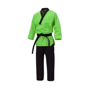 Uniforme de Taekwondo blanco con detalles en rojo, ligero, para sparring y competición, Dobok oficial WT. - Product Image 6