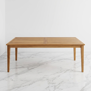 Table de repas extérieure en teck pour bord de piscine, plateau à lattes, mobilier hôtelier, villa, plage, terrasse, vente en gros pour l'hôtellerie - Product Image 1