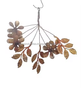 Nouveauté Décoration de Noël Bouquet d'ornements suspendus en métal en étain Décoration d'arbre pour festival - Product Image 5