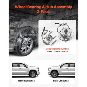 2 Pezzi Cuscinetto Mozzo Ruota Anteriore Compatibile con Cadillac Escalade Base Platinum Premium Luxury Sport Utility 2020 Chevy Subur - Product Image 2