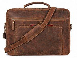 Vintage Genuine <b>Leather</b> Laptop <b>Bag</b> Office Briefcase Messenger Handbag Business Travel <b>Bag</b> for Men - Product Image 1