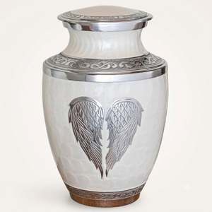 Top Selling Engraved Brass Cremation <b>Urn</b> Memorial Jar <b>Large</b> Adult Funeral <b>Urn</b> with Pewter Finish Eco-Friendly Burial Supplies - Product Image 4