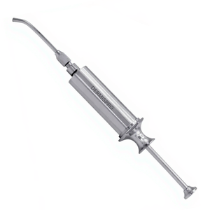 Seringue d'irrigation dentaire manuelle 8,5 pouces 10cc en acier inoxydable avec embout courbé de 3 mm, réutilisable, autoclavable, non magnétique, chirurgicale CE - Product Image 1