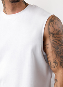 High Quality Men's Sports <b>Vest</b> Custom Workout Sleeveless Tank Top Cropped Boxy Fit Muscle Gym Top Casual Streetwear - Product Image 4