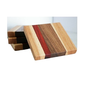 Juego de posavasos de nogal y bambú, tablero de madera de estilo natural para té, café, otras bebidas, alfombrilla decorativa y soporte para almohadillas - Product Image 1