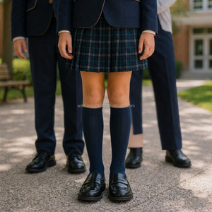 Conjunto de Uniforme Escolar Bordado para Estudiantes de Primaria, Niños y Niñas, Blazer Azul Marino con Falda y Pantalones a Cuadros, OEM - Product Image 5