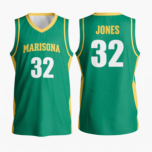 Camiseta de Baloncesto Deportiva Personalizada al por Mayor, 100% Poliéster, Camiseta Retro Sublimada, Chalecos, Conjuntos, Unisex, Tallas Grandes - Product Image 6