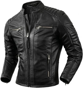 <b>jacket</b> for men <b>Sheepskin</b> Top Selling Men's Stylish Leather <b>Jacket</b> Winter Washed Zipper Closure Custom Colors Best Selling Price - Product Image 1